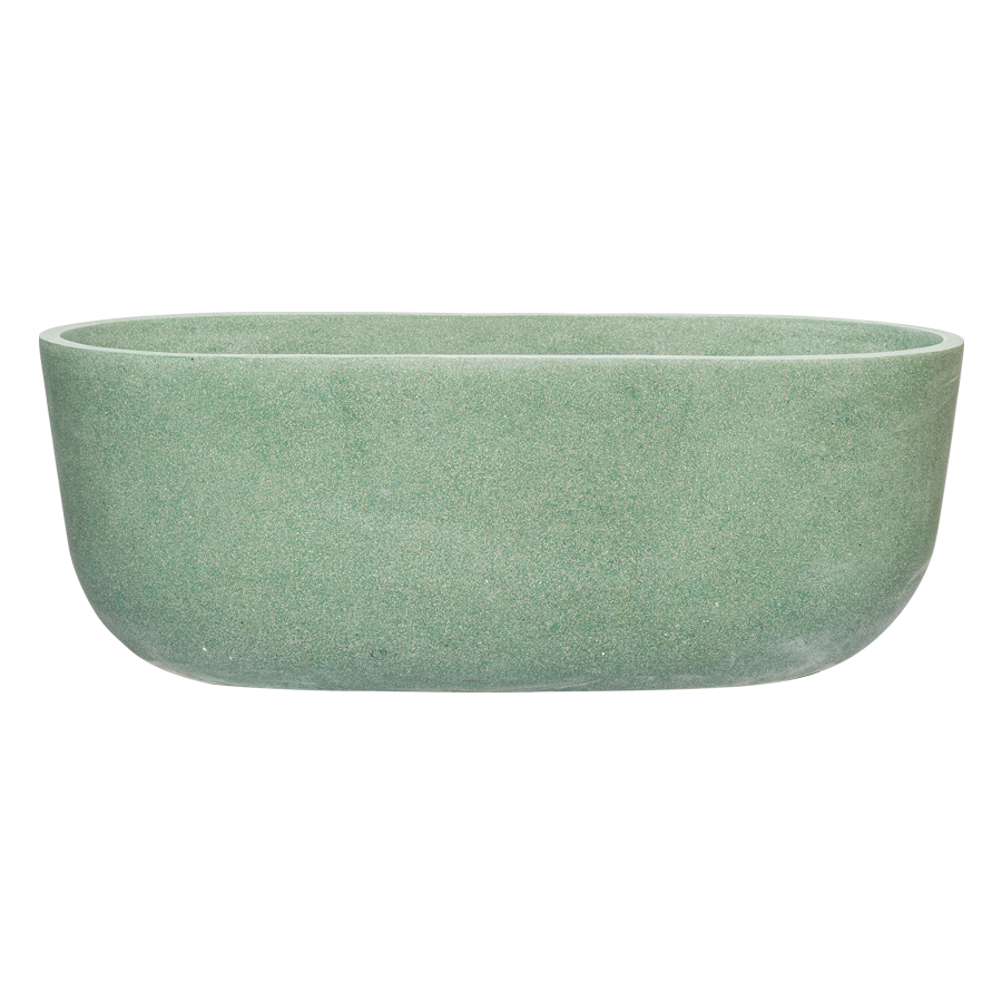 Green Oval Terazzo Stone Bathtub 1