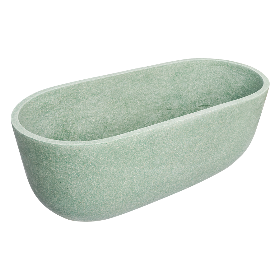 Green Oval Terazzo Stone Bathtub 2