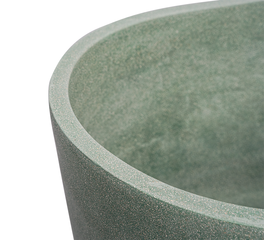 Green Oval Terazzo Stone Bathtub 4